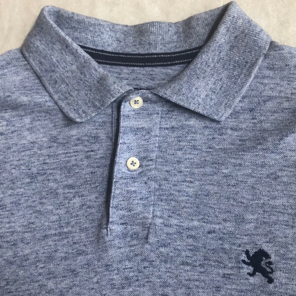 Express Men's 100% Cotton Light Blue Pique Polo Short Sleeves Shirt Size M - Picture 3 of 11